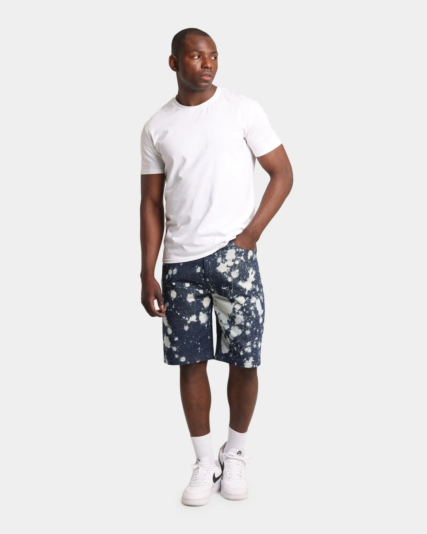 XXIII Ardell Textured Denim Shorts Blue