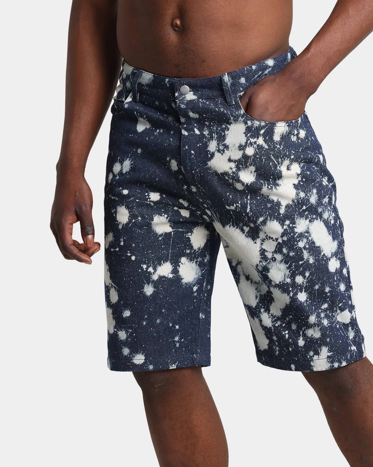 XXIII Ardell Textured Denim Shorts Blue